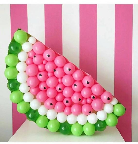 Decoración con globos técnica mosaico