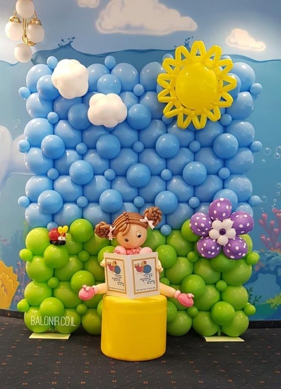 Decoración con globos técnica mosaico Decoración con globos técnica mosaico