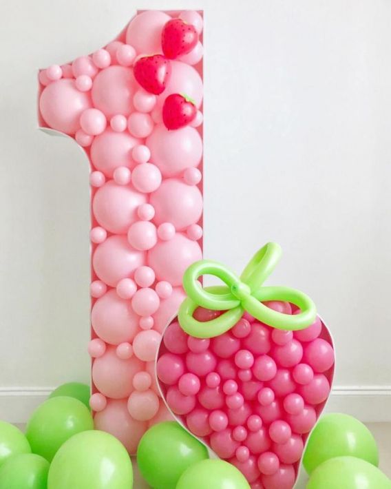 Decoración con globos técnica mosaico Decoración con globos técnica mosaico