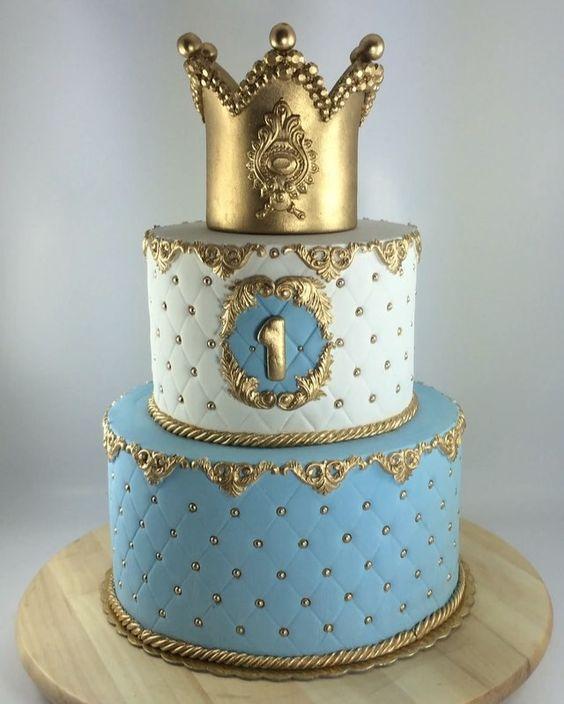 Ideas de tortas para una fiesta de Coronita celeste