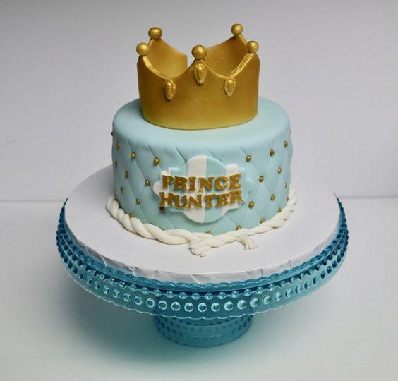 Decoración de tortas de Coronita celeste