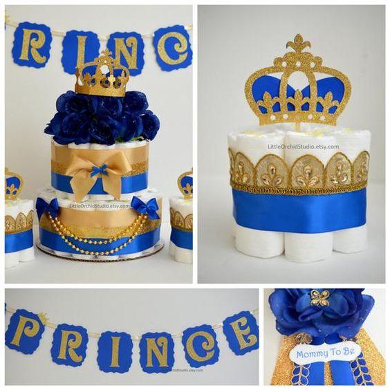 Tortas de niño para un Baby Shower con pañales 