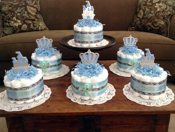 Tortas de pañales para un Baby Shower