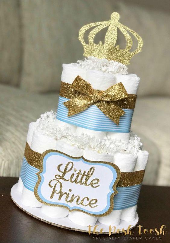 Ideas de tortas de pañales para un Baby Shower