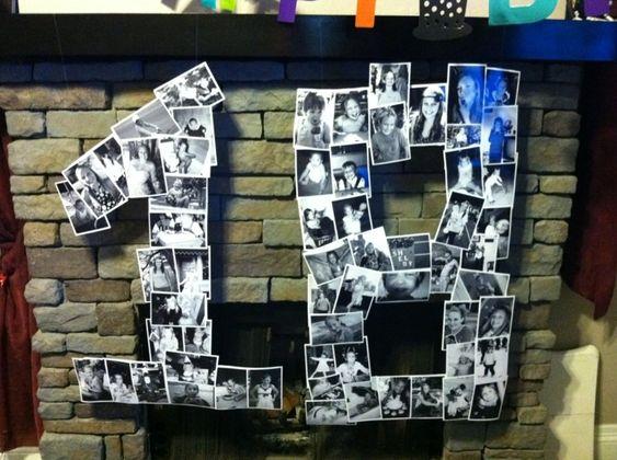 Ideas para cumpleaños: Números con fotos