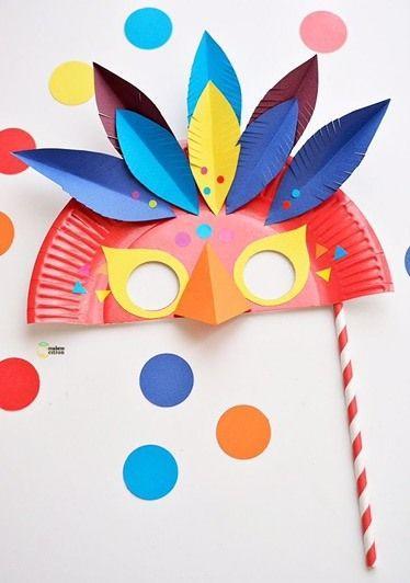 Manualidades con platos de cartón para carnaval Manualidades con platos de cartón para carnaval