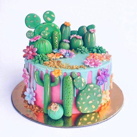 Creativa torta de Cactus