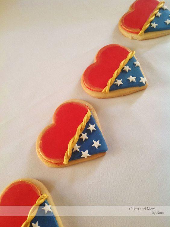 Corazones decorados Mujer Maravilla Corazones decorados Mujer Maravilla