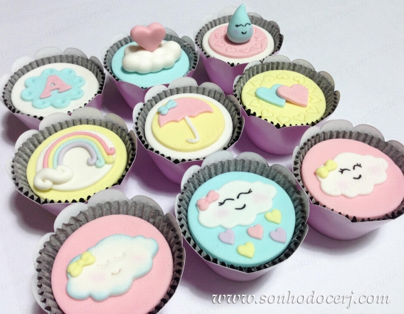 Cupcakes de lluvia de amor 