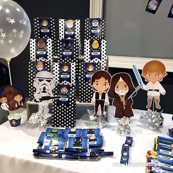 Decoraciones imprimibles y de golosinas modelo Star Wars Todo Bonito