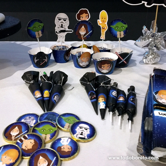 Decoraciones imprimibles y de golosinas modelo Star Wars Todo Bonito