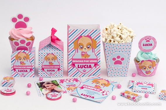 Baby Nina Fiestas: Kit de cumpleaños temática Patrulla Canina para Unai