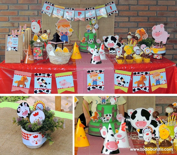 Kit Imprimible animales de la Granja de Todo Bonito Kit Imprimible animales de la Granja de Todo Bonito