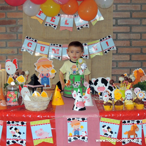 Decoración cumpleaños animales de la granja Decoración cumpleaños animales de la granja