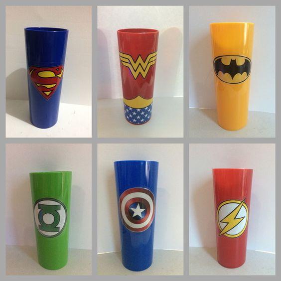 Vasos de la liga de la justicia 