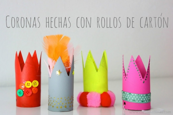 Corona con tubos de cartón