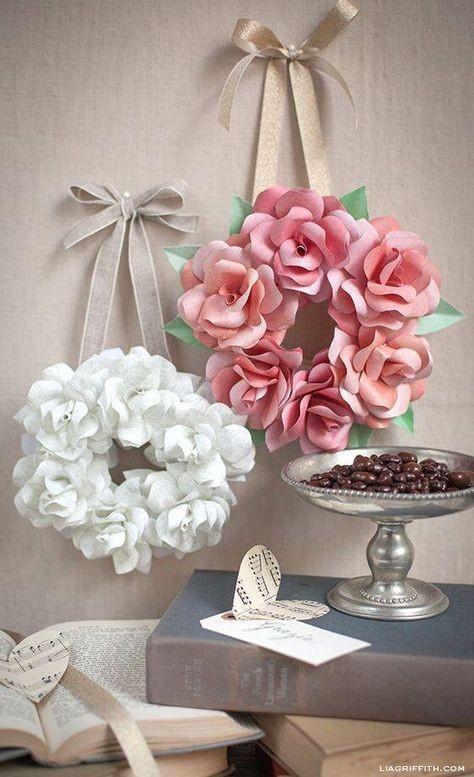 Ideas para decorar con flores de papel 