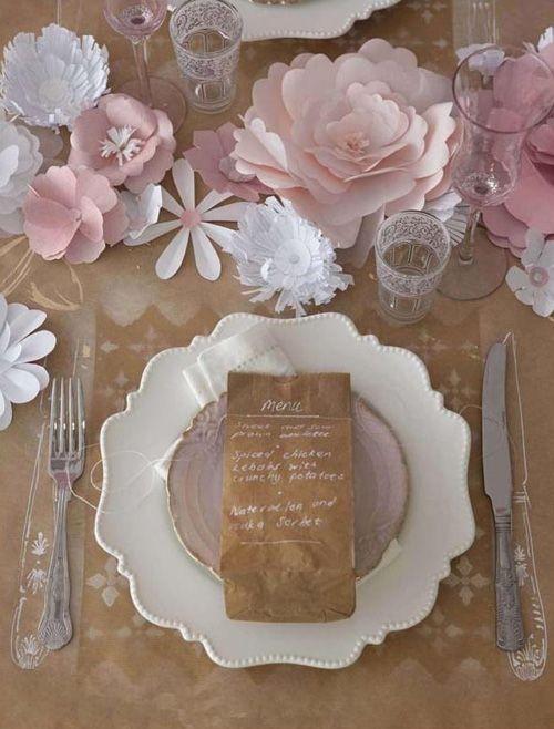 Ideas para decorar con flores de papel 