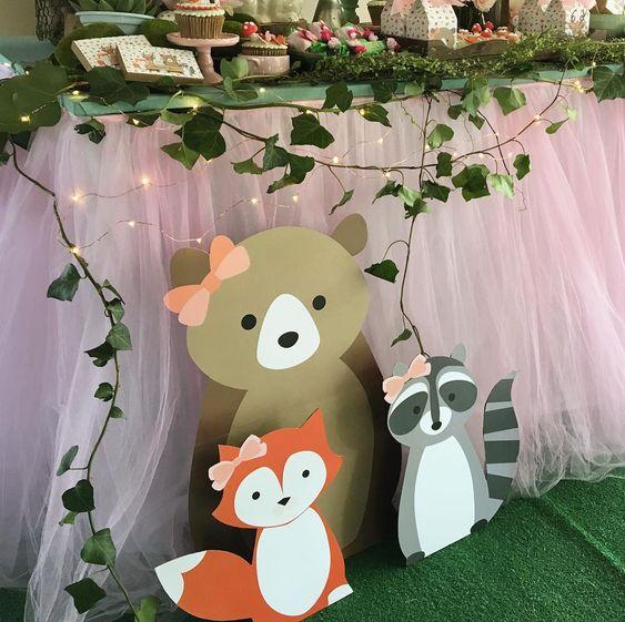 Decoración de animalitos del bosque 