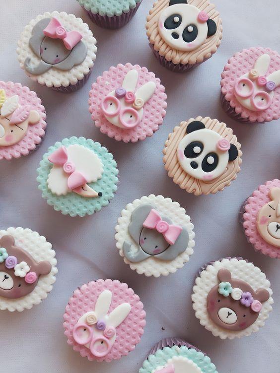 Cupcakes de animalitos del bosque 
