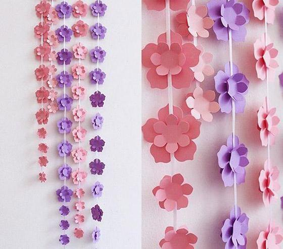 Ideas para decorar con flores de papel