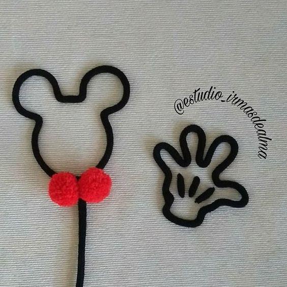 Ideas de decoraciones de Mickey con cordones 