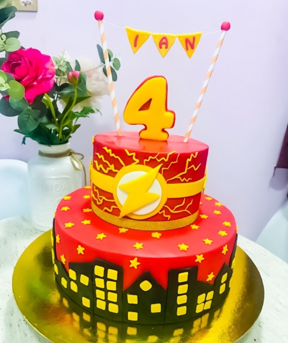 Torta de cumpleaños de Flash