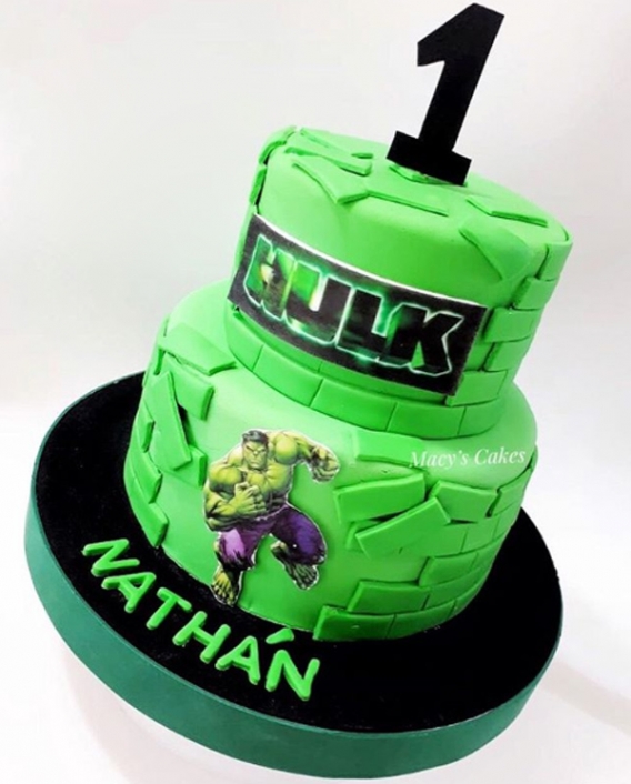 Torta decorada Increíble Hulk