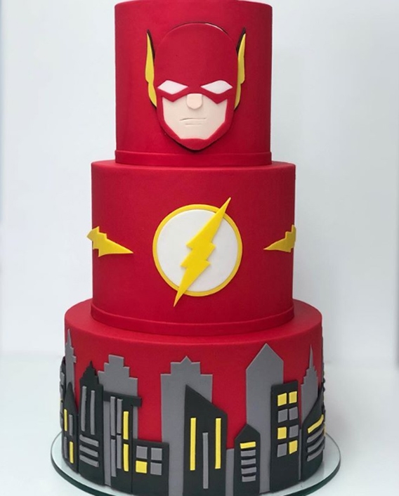 Tortas decoradas para una fiesta de Flash