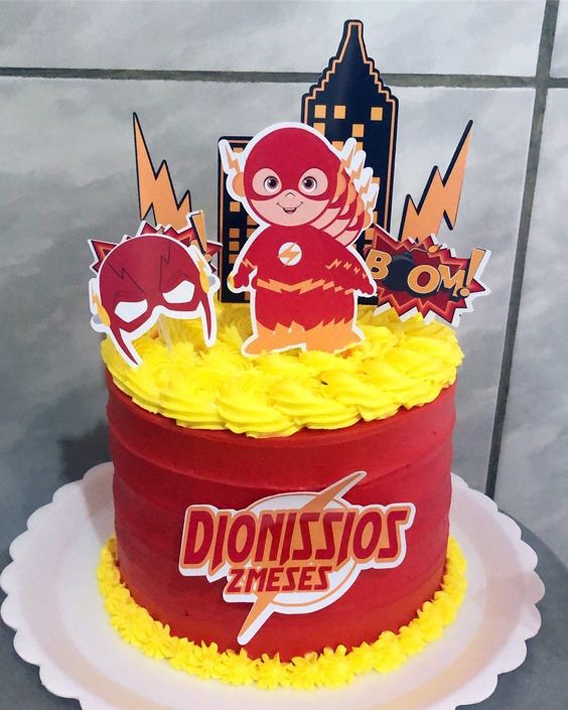 Tortas decorada con imágenes de Flash