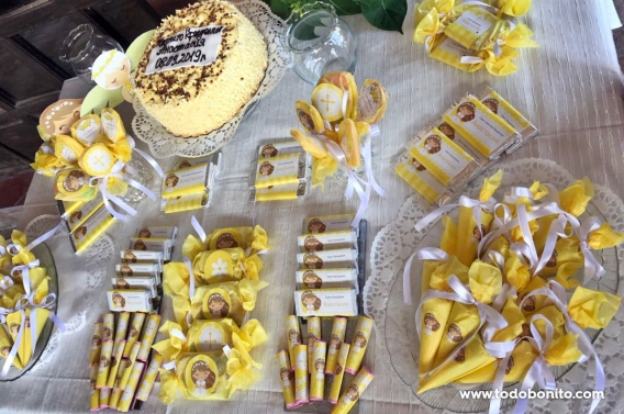 Kit imprimible religioso margaritas en amarillo