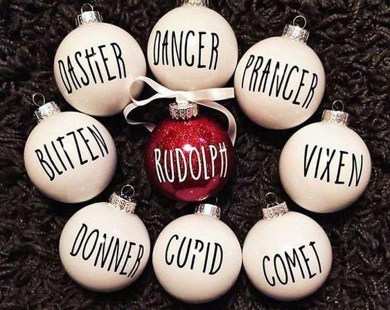 Bolas de Navidad decoradas con frases o mensajes