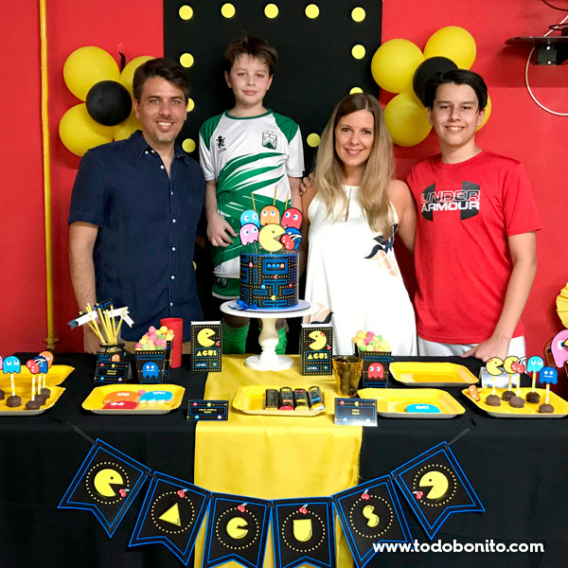 Los 9 años de Agus y su fiesta con Pacman
