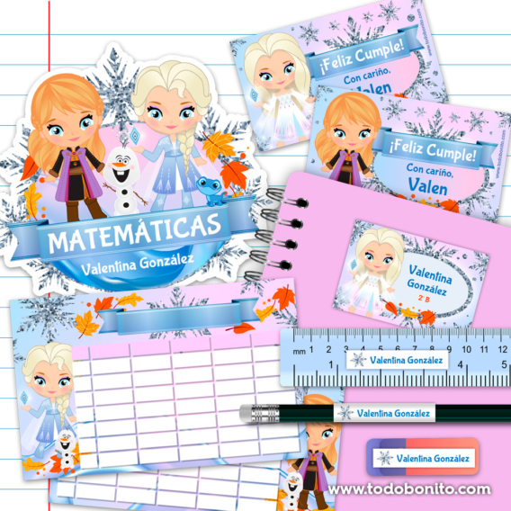 Kits imprimibles escolares de Frozen 2