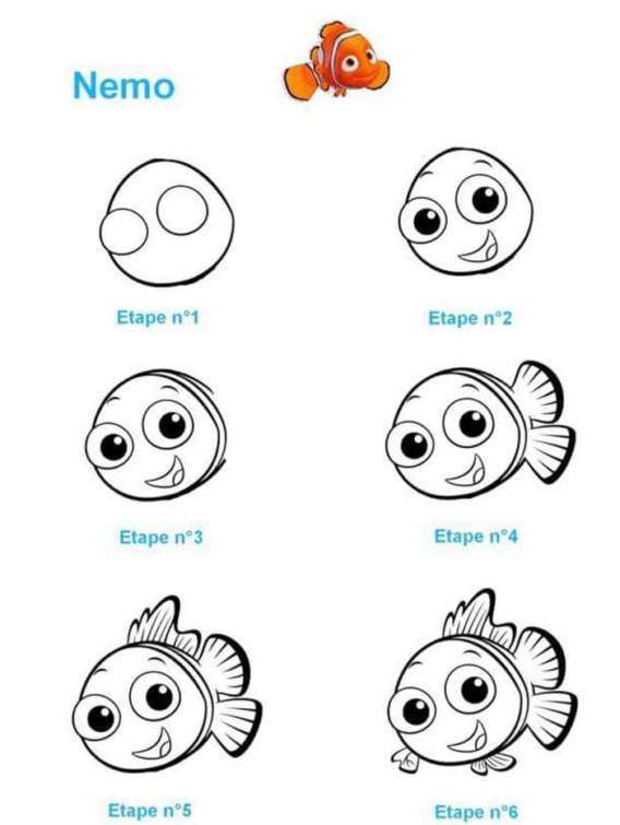 Dibujar a Nemo en pocos pasos
