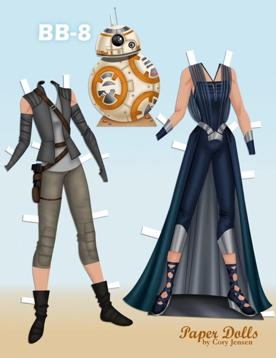 Rey de Star Wars: Muñeca de papel para imprimir y vestir gratis