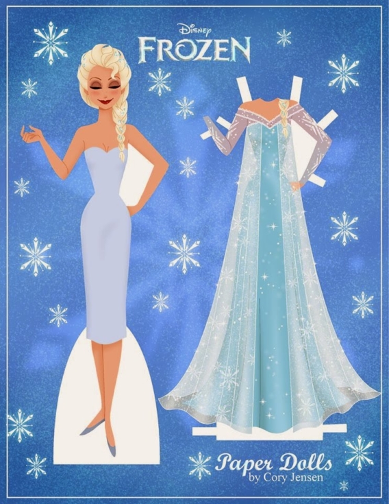 Elsa: Muñeca de papel para imprimir y vestir gratis