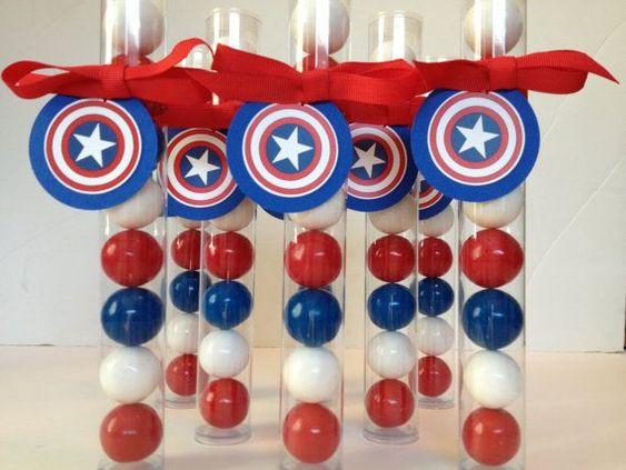 Ideas para candy bar de Capitán América