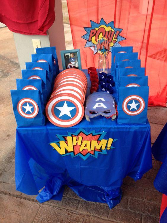 Sorpresitas para fiesta de Capitán América