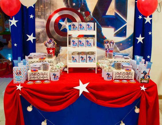 binario menos correr Ideas para una fiesta del Capitán América - Todo Bonito