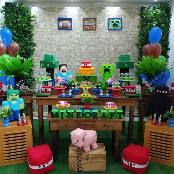 Minecraft  Minecraft imprimibles, Decoraciones de fiesta de minecraft,  Cumpleaños con tema de minecraft