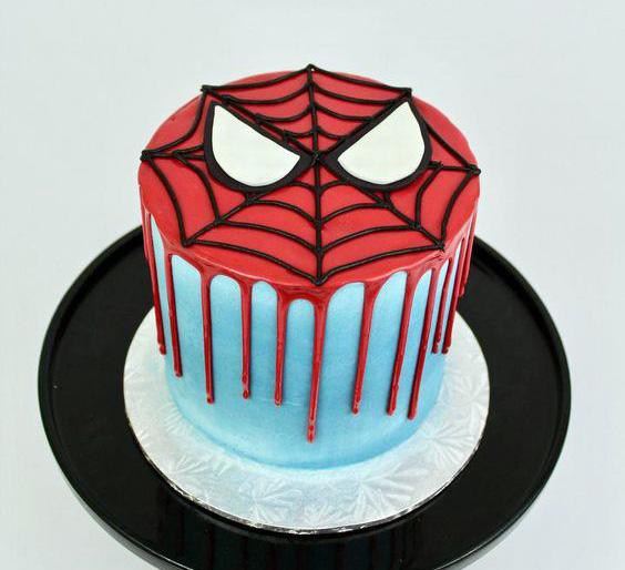 Torta decorada del hombre araña 