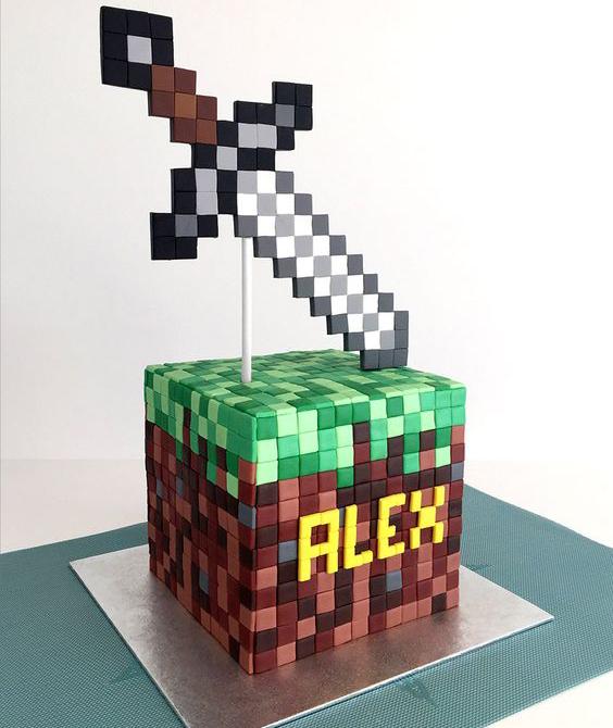 Torta de Minecraft 