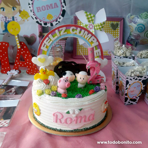 Torta animales de la granja