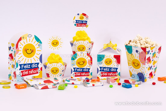 Kit imprimible cajitas para el día del niño