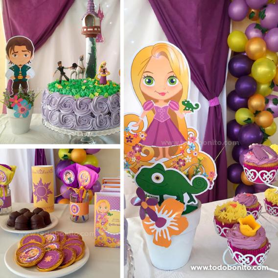 Cumpleaños temático de Rapunzel