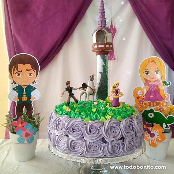 Cumpleaños decorado con Rapunzel - Todo Bonito