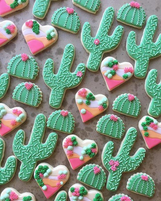 Cookies decoradas de cactus