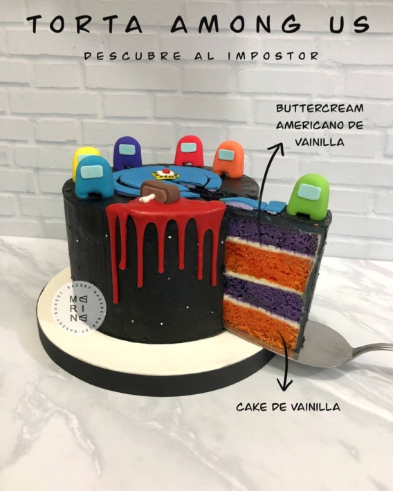 Ideas de tortas y pasteles Among Us
