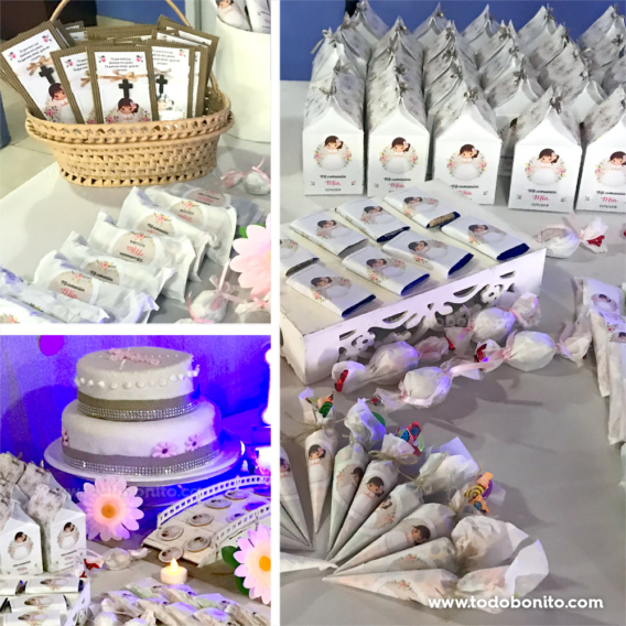 Ideas mesas decoración primera comunión de niñas